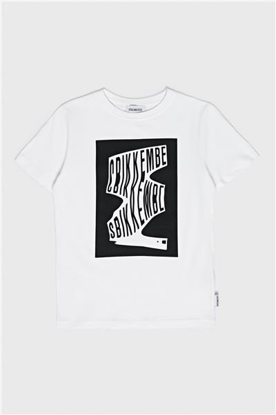 Bikkembergs Erkek Çocuk Beyaz T-Shirt