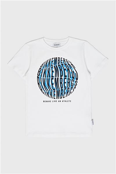 Bikkembergs Erkek Çocuk Beyaz T-Shirt