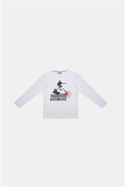 Bikkembergs Erkek Çocuk Beyaz T-Shirt