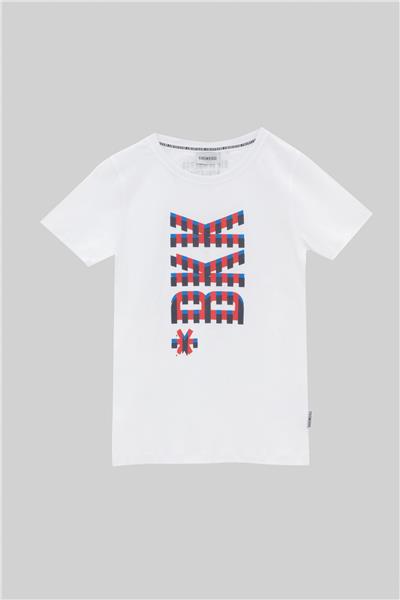 Bikkembergs Erkek Çocuk Beyaz T-Shirt