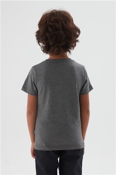 Bikkembergs Erkek Çocuk Gri Melanj T-Shirt