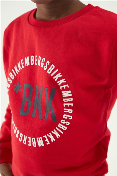 Bikkembergs Erkek Çocuk Kırmızı Sweatshirt