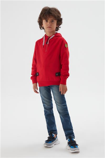 Bikkembergs Erkek Çocuk Kırmızı Sweatshirt