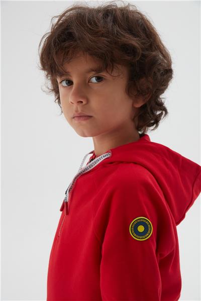 Bikkembergs Erkek Çocuk Kırmızı Sweatshirt