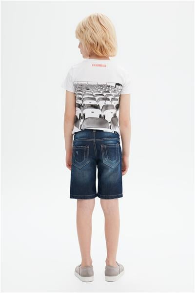 Bikkembergs Erkek Çocuk Lacivert Jean Şort