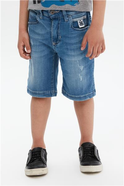 Bikkembergs Erkek Çocuk Mavi Jean Şort