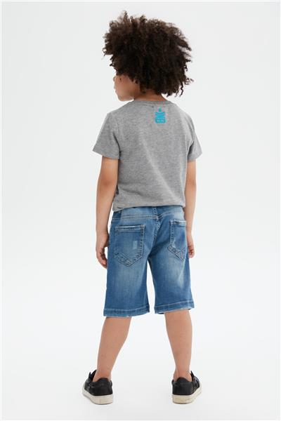 Bikkembergs Erkek Çocuk Mavi Jean Şort