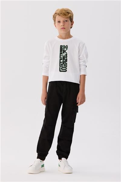 Bikkembergs Erkek Çocuk Siyah Pantolon