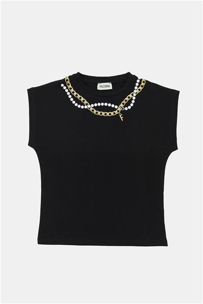 Fracomina Kız Çocuk Siyah T-Shirt