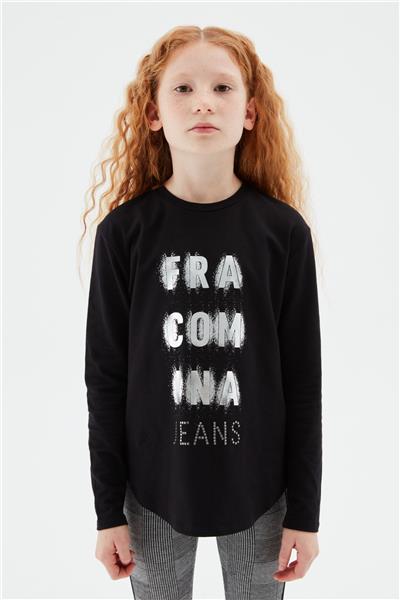 Fracomina Kız Çocuk Siyah T-Shirt