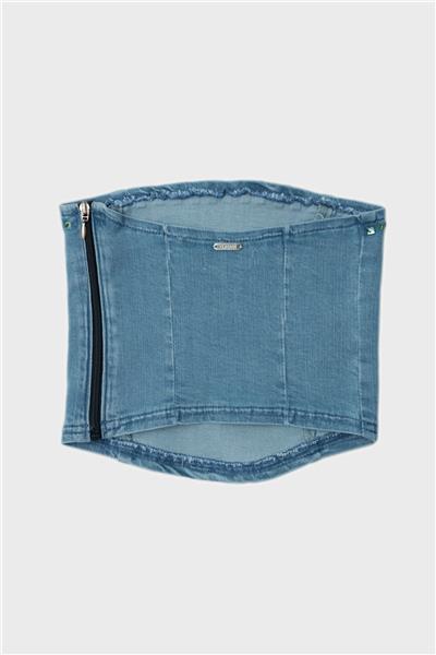 Gaudi Kız Çocuk Mavi Crop Top