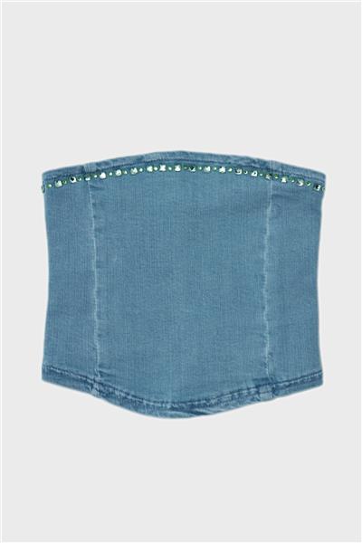 Gaudi Kız Çocuk Mavi Crop Top