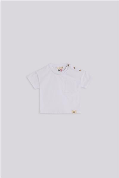 Gb Baby Basic Erkek Bebek Beyaz TshirtGb Baby Basic Erkek Bebek Beyaz Tshirt
