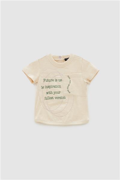 GB Baby Erkek Bebek Bej T-Shirt