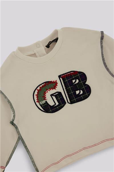 GB Baby Erkek Bebek Beyaz Eşofman ÜstüGB Baby Erkek Bebek Beyaz Eşofman Üstü