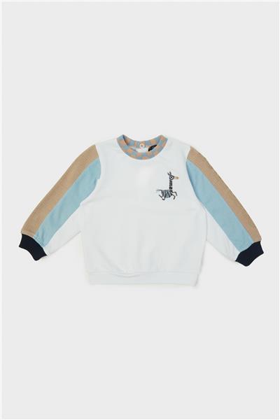 GB Baby Erkek Bebek Beyaz Sweatshirt