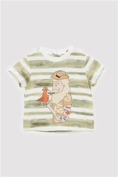 GB Baby Erkek Bebek Çizgili T-Shirt