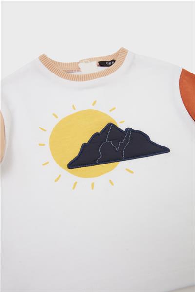 GB Baby Erkek Bebek Ekru T-Shirt