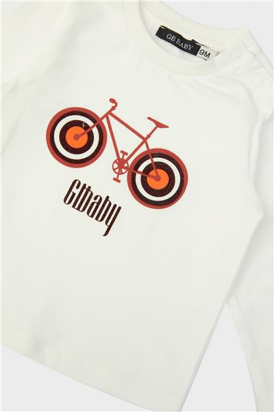 GB Baby Erkek Bebek Ekru T-Shirt