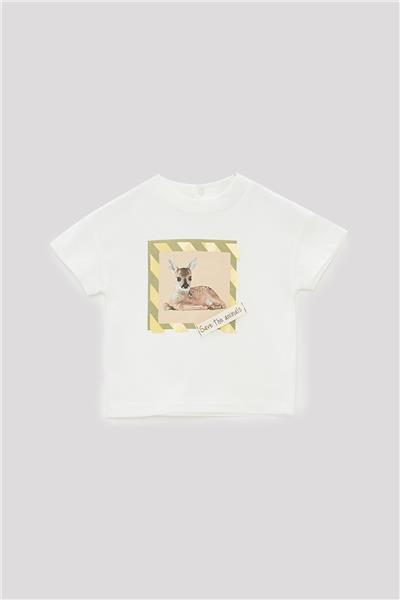 GB Baby Erkek Bebek Ekru T-Shirt