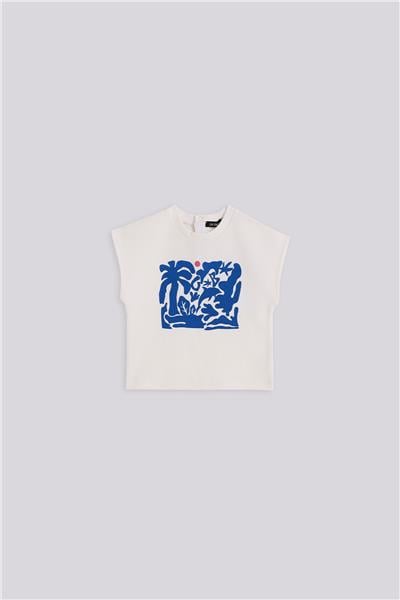 GB Baby Erkek Bebek Kırık Beyaz TshirtGB Baby Erkek Bebek Kırık Beyaz Tshirt