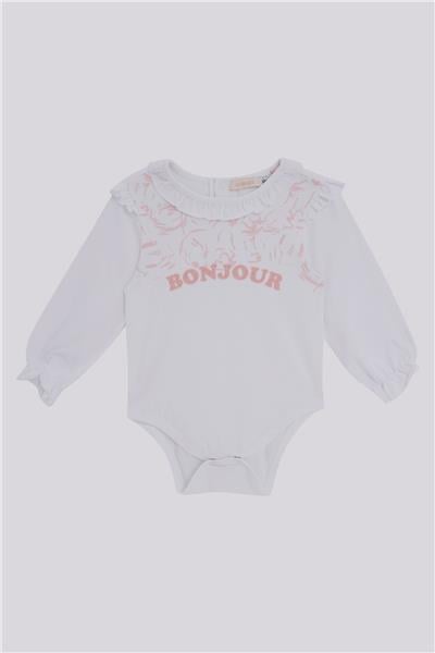 GB Baby Kız Bebek Beyaz BodyGB Baby Kız Bebek Beyaz Body