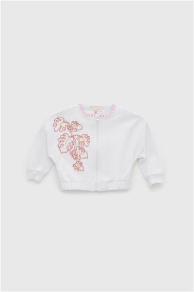 GB Baby Kız Bebek Beyaz Eşofman Üstü
