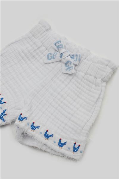 GB Baby Kız Bebek Beyaz Şort