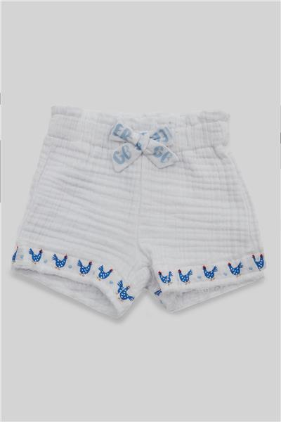 GB Baby Kız Bebek Beyaz Şort