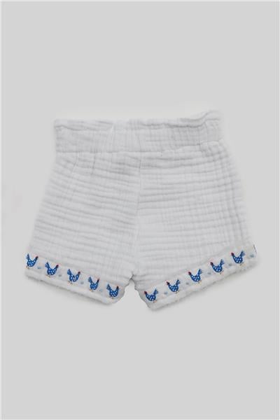 GB Baby Kız Bebek Beyaz Şort