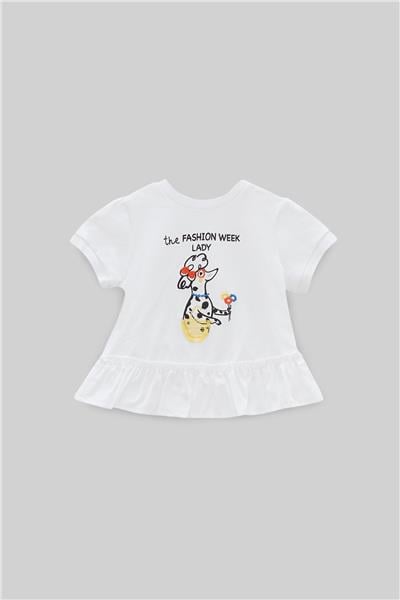 GB Baby Kız Bebek Beyaz T-Shirt