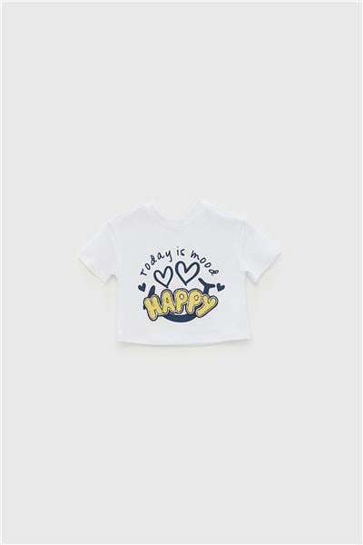 GB Baby Kız Bebek Beyaz T-Shirt