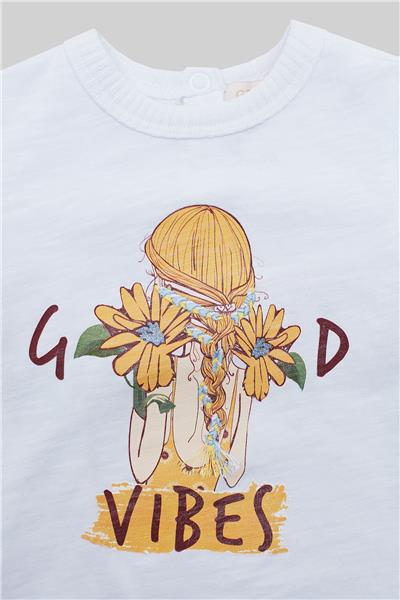 GB Baby Kız Bebek Beyaz T-Shirt