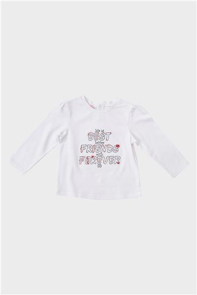 GB Baby Kız Bebek Beyaz T-Shirt