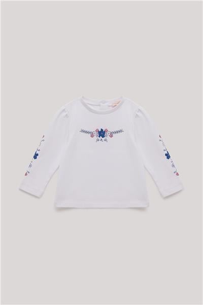 GB Baby Kız Bebek Beyaz T-Shirt