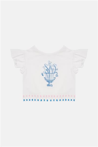 GB Baby Kız Bebek Beyaz Tshirt