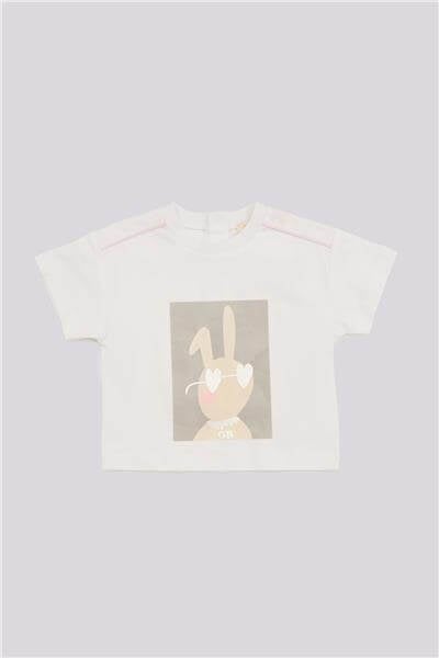 GB Baby Baby Girl White TshirtGB Baby Baby Girl White Tshirt