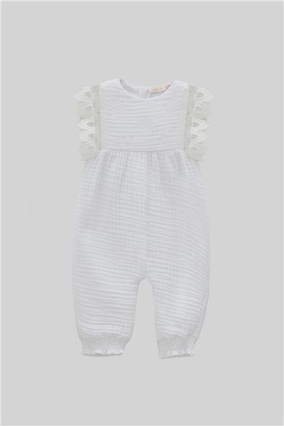 GB Baby Kız Bebek Beyaz Tulum