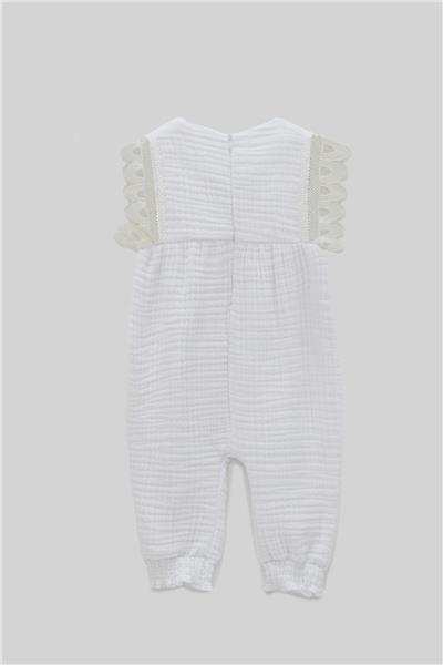 GB Baby Kız Bebek Beyaz Tulum