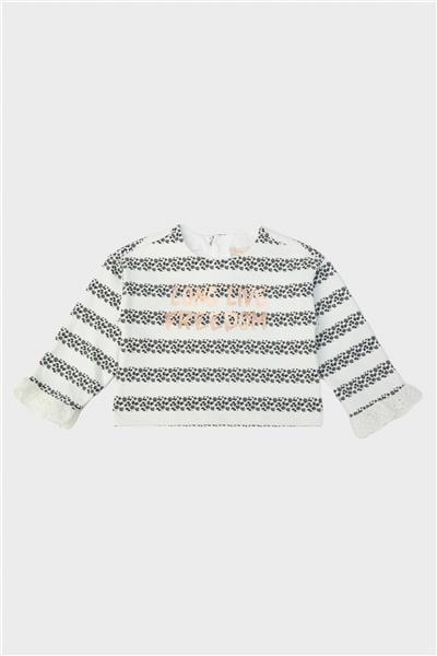 GB Baby Kız Bebek Çizgili Sweatshirt
