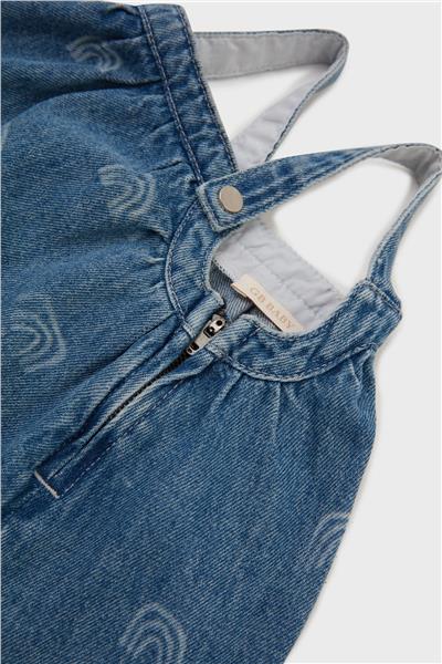 GB Baby Kız Bebek Denim Salopet