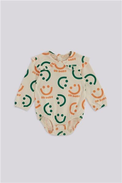 GB Baby Kız Bebek Desenli BodyGB Baby Kız Bebek Desenli Body