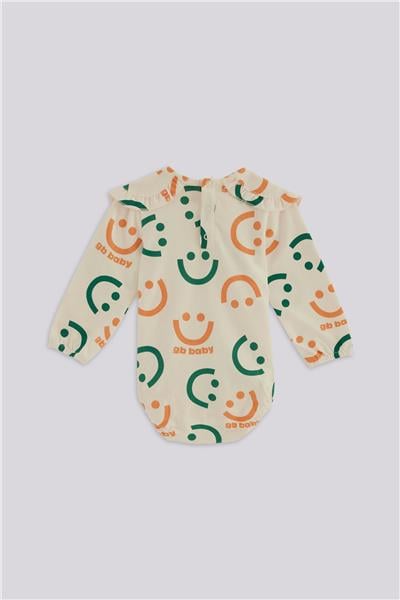 GB Baby Kız Bebek Desenli BodyGB Baby Kız Bebek Desenli Body