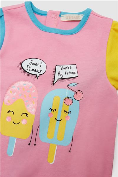 GB Baby Kız Bebek Desenli Pijama Takım