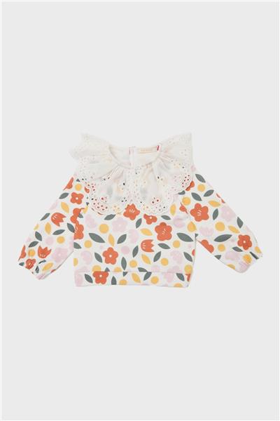 GB Baby Kız Bebek Desenli Sweatshirt
