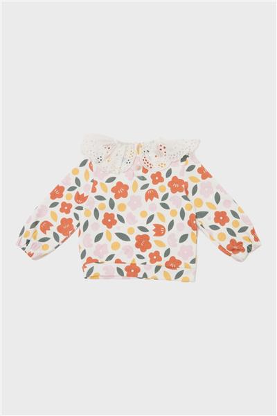 GB Baby Kız Bebek Desenli Sweatshirt
