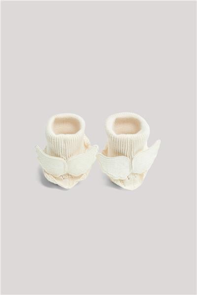GB Baby Baby Girl Ecru BooteesGB Baby Baby Girl Ecru Bootees