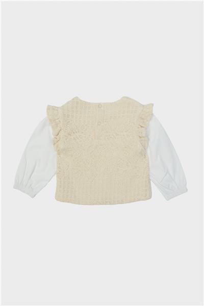 GB Baby Kız Bebek Ekru Sweatshirt