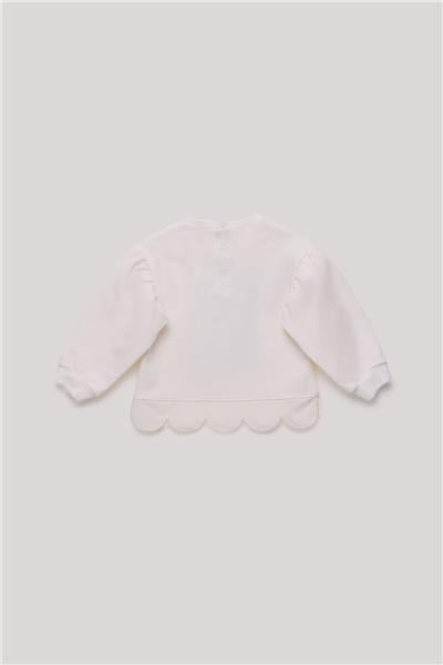 GB Baby Kız Bebek Ekru Sweatshirt