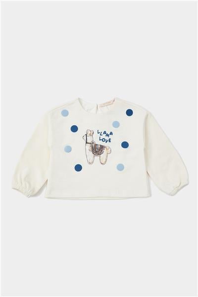 GB Baby Kız Bebek Ekru Sweatshirt